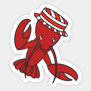 Barbershop Singing Red Lobster Sticker